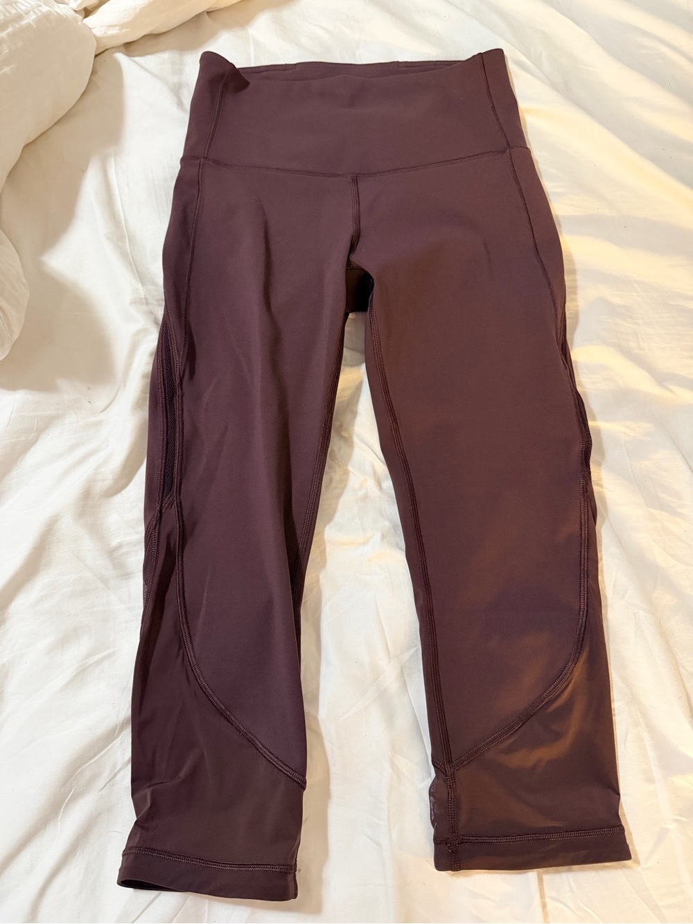 Lululemon Fresh in Mesh Brown Crop Leggings Size 4